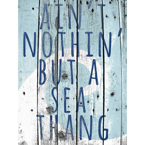 Sea Thang Black Modern Wood Framed Art Print with Double Matting by Hutchins, Ashley