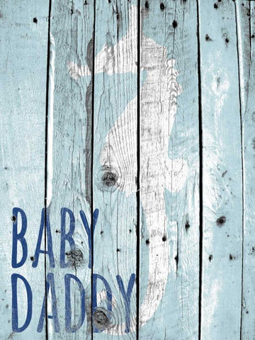 Baby Daddy White Modern Wood Framed Art Print with Double Matting by Hutchins, Ashley