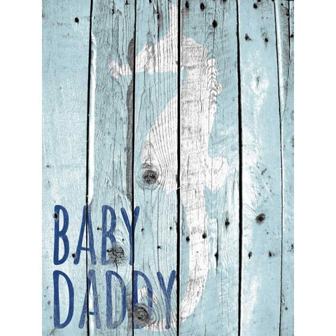 Baby Daddy Black Modern Wood Framed Art Print by Hutchins, Ashley