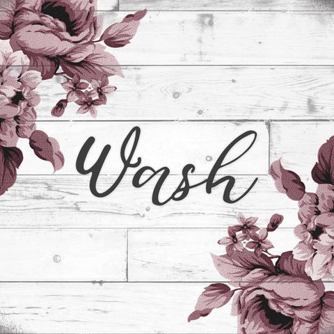 Wash Script Black Ornate Wood Framed Art Print with Double Matting by Hutchins, Ashley