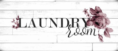 Laundry Room Black Ornate Wood Framed Art Print with Double Matting by Hutchins, Ashley