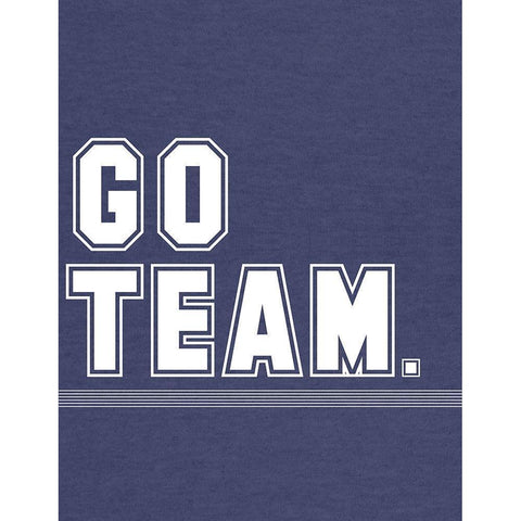 Go Team White Modern Wood Framed Art Print by Hutchins, Ashley