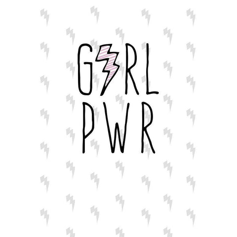 GRL PWR Black Modern Wood Framed Art Print with Double Matting by Hutchins, Ashley
