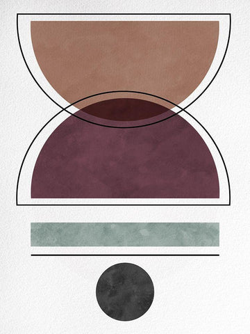 Geo II Black Ornate Wood Framed Art Print with Double Matting by Hutchins, Ashley