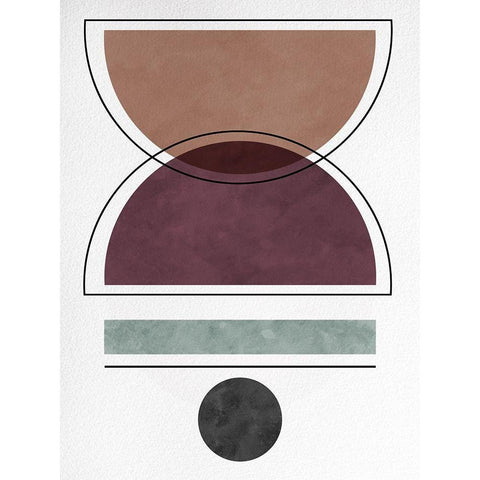 Geo II Black Modern Wood Framed Art Print by Hutchins, Ashley