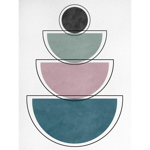 Geo I White Modern Wood Framed Art Print by Hutchins, Ashley