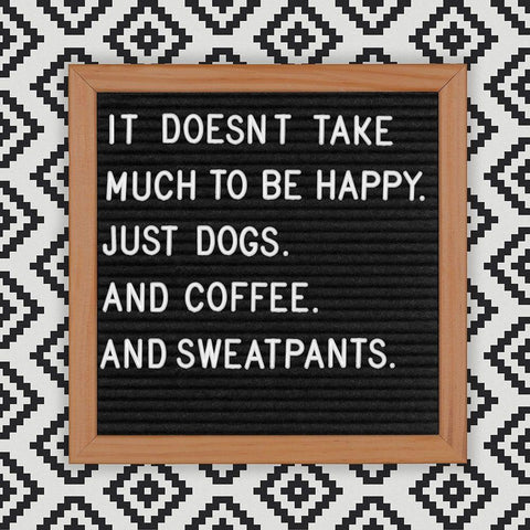 Dogs and Sweatpants Black Modern Wood Framed Art Print with Double Matting by Hutchins, Ashley