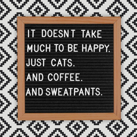 Cats and Sweatpants White Modern Wood Framed Art Print by Hutchins, Ashley