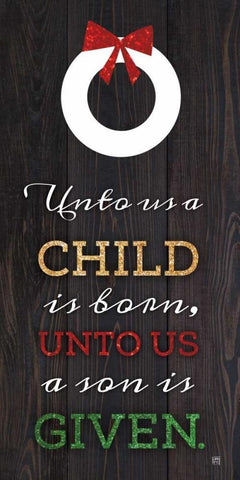 Unto Us   White Modern Wood Framed Art Print with Double Matting by Perrenoud, Aubree