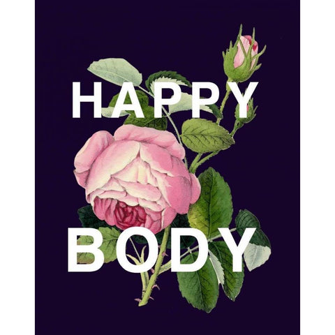 Happy Body White Modern Wood Framed Art Print by Perrenoud, Aubree