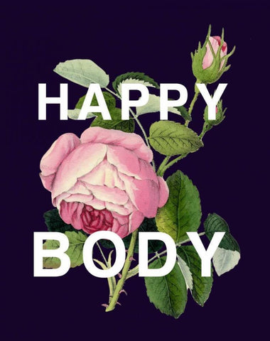 Happy Body White Modern Wood Framed Art Print with Double Matting by Perrenoud, Aubree