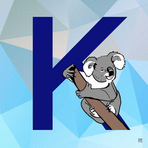 K  Black Modern Wood Framed Art Print by Perrenoud, Aubree