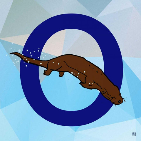 O White Modern Wood Framed Art Print with Double Matting by Perrenoud, Aubree