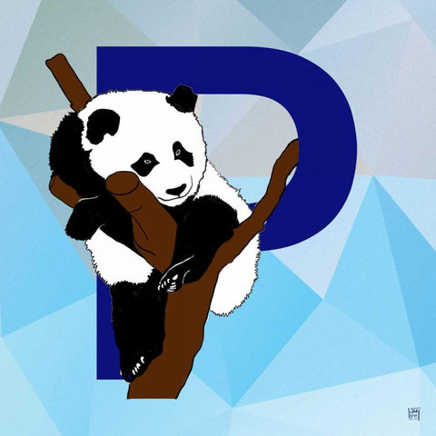 P White Modern Wood Framed Art Print with Double Matting by Perrenoud, Aubree