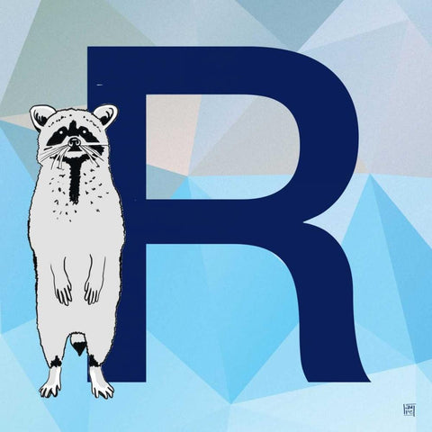 R Black Modern Wood Framed Art Print by Perrenoud, Aubree