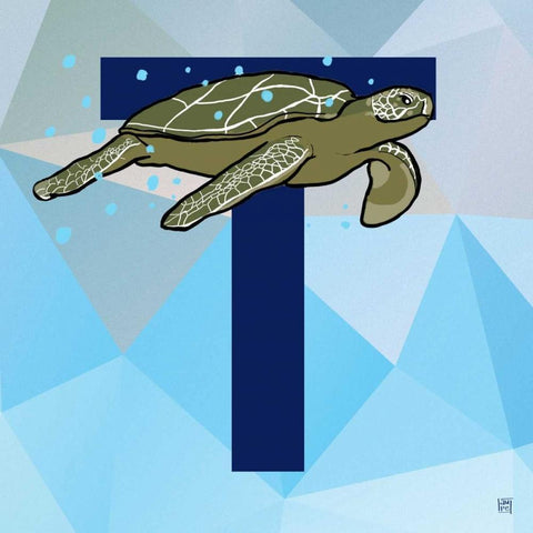 T White Modern Wood Framed Art Print with Double Matting by Perrenoud, Aubree