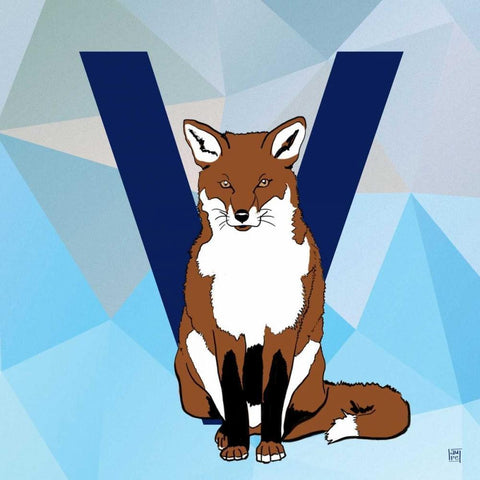 V  White Modern Wood Framed Art Print by Perrenoud, Aubree