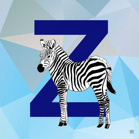 Z  White Modern Wood Framed Art Print by Perrenoud, Aubree