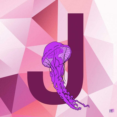 J Black Modern Wood Framed Art Print with Double Matting by Perrenoud, Aubree