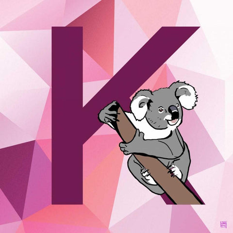 K Black Modern Wood Framed Art Print with Double Matting by Perrenoud, Aubree