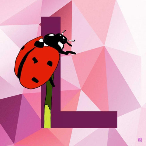 L Black Modern Wood Framed Art Print by Perrenoud, Aubree