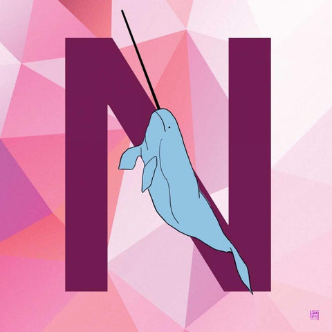 N Black Ornate Wood Framed Art Print with Double Matting by Perrenoud, Aubree