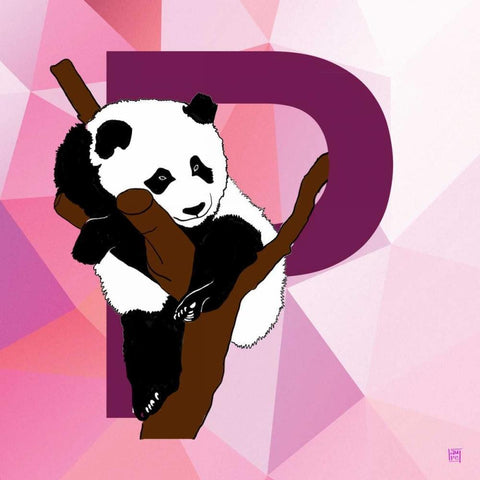 P Black Modern Wood Framed Art Print with Double Matting by Perrenoud, Aubree