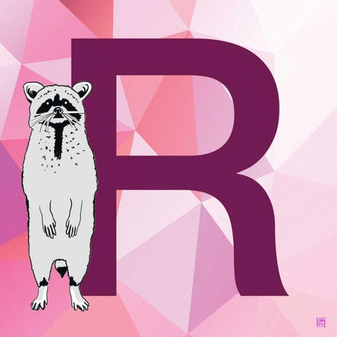 R Black Modern Wood Framed Art Print by Perrenoud, Aubree