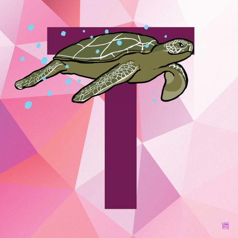 T White Modern Wood Framed Art Print by Perrenoud, Aubree