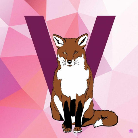 V Black Modern Wood Framed Art Print by Perrenoud, Aubree