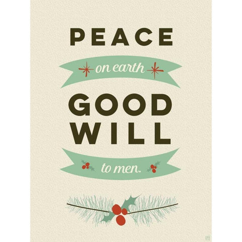 Peace on Earth Gold Ornate Wood Framed Art Print with Double Matting by Perrenoud, Aubree
