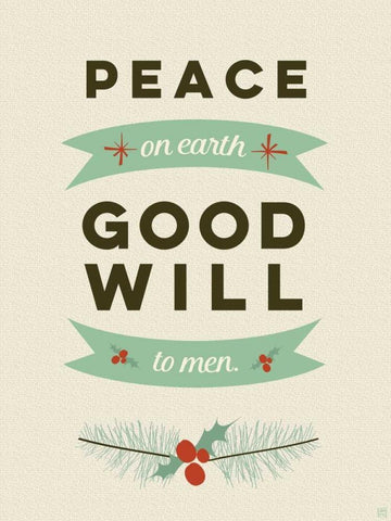 Peace on Earth Black Ornate Wood Framed Art Print with Double Matting by Perrenoud, Aubree