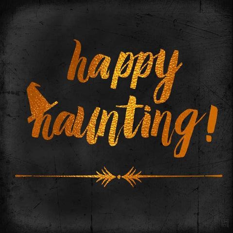 Happy Haunting Black Modern Wood Framed Art Print with Double Matting by Perrenoud, Aubree