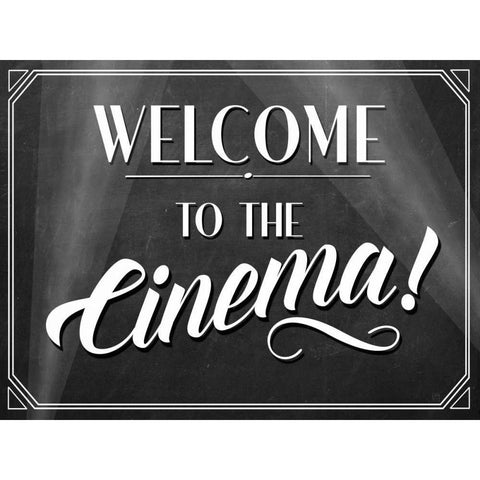 Welcome to the Cinema! White Modern Wood Framed Art Print by Perrenoud, Aubree