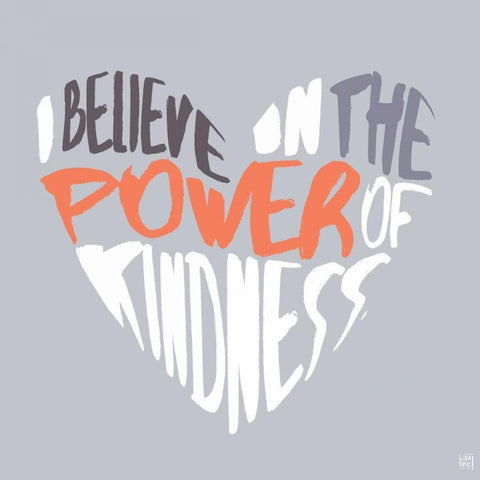 Kindness White Modern Wood Framed Art Print with Double Matting by Perrenoud, Aubree