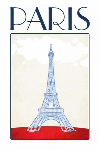 Paris White Modern Wood Framed Art Print with Double Matting by Perrenoud, Aubree