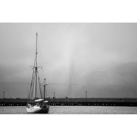 Ship White Modern Wood Framed Art Print by Perrenoud, Aubree