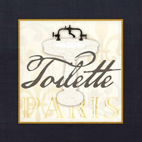 Toilette - Sink Gold Ornate Wood Framed Art Print with Double Matting by Perrenoud, Aubree