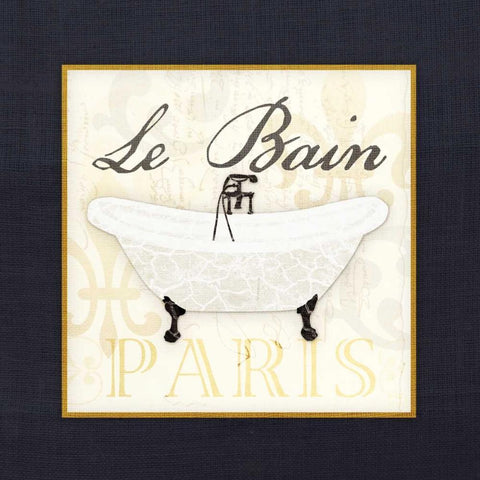 Le Bain - Tub Black Ornate Wood Framed Art Print with Double Matting by Perrenoud, Aubree