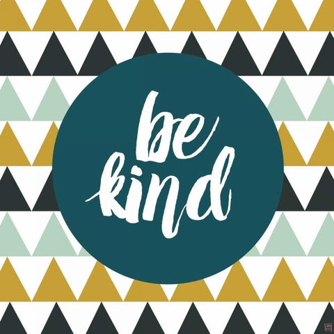 Be Kind Black Modern Wood Framed Art Print with Double Matting by Perrenoud, Aubree