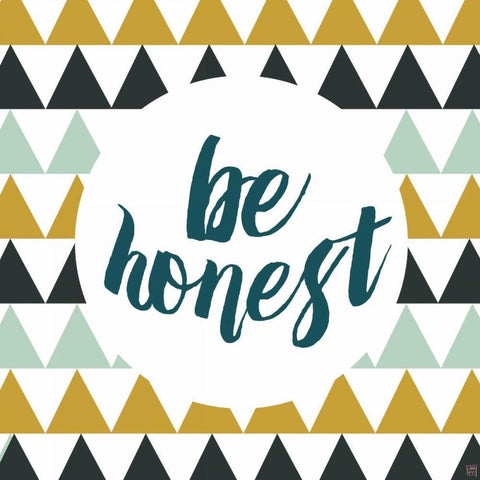Be Honest White Modern Wood Framed Art Print by Perrenoud, Aubree