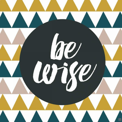 Be Wise Black Modern Wood Framed Art Print by Perrenoud, Aubree