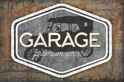 Garage White Modern Wood Framed Art Print with Double Matting by Perrenoud, Aubree