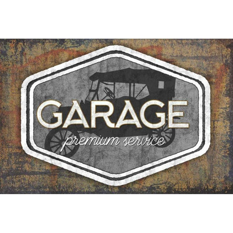 Garage Black Modern Wood Framed Art Print with Double Matting by Perrenoud, Aubree