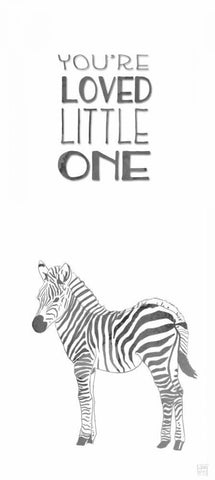 Loved Little One White Modern Wood Framed Art Print with Double Matting by Perrenoud, Aubree