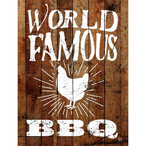 World Famous BBQ Gold Ornate Wood Framed Art Print with Double Matting by Perrenoud, Aubree
