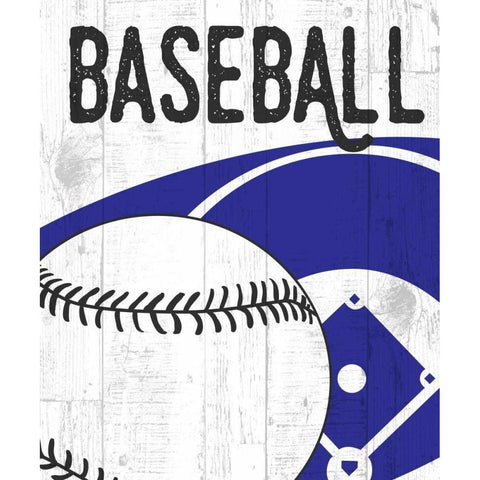 Baseball White Modern Wood Framed Art Print by Perrenoud, Aubree