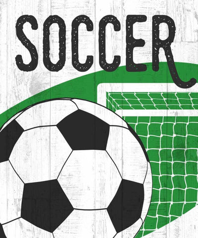 Soccer Black Ornate Wood Framed Art Print with Double Matting by Perrenoud, Aubree