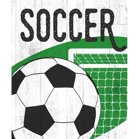 Soccer Black Modern Wood Framed Art Print with Double Matting by Perrenoud, Aubree