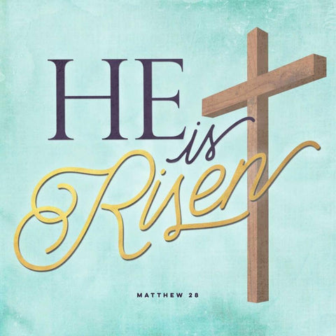 He Is Risen Gold Ornate Wood Framed Art Print with Double Matting by Perrenoud, Aubree